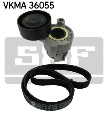VKMA 36055 SKF Комплект поликлинових ременів (з роликами)1